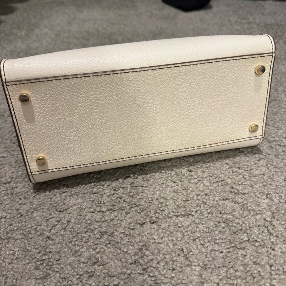 Kate Spade Cream Satchel with Tan Trim - Picture 2 of 5